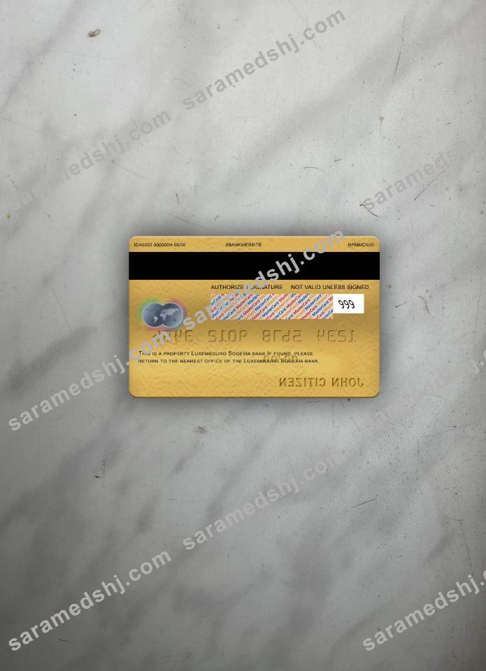 Luxembourg Sogexia bank mastercard photolook back